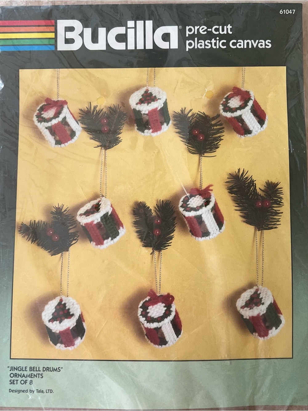 Vintage Bucilla “Jingle Bell Drums” Ornament Kit